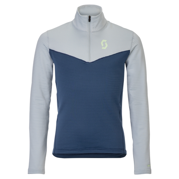 SCOTT Defined Light Midlayer-Pullover Kinder – Mist Blue - Dusk Blue Vorderansicht