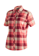 Maier Sports W KENDRA S/S - red check 34 Normal - Regular Fit Hemden - PeakStyle