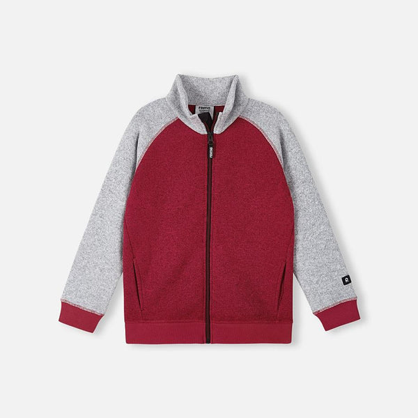 Chaqueta polar Reima Neulomus para niños, color arándano – Foto de producto (vista frontal)