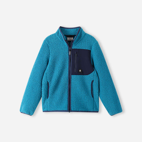 Giacca in pile Teddy Reima Turina per bambini – Blu acquatico