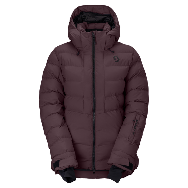 Veste de sports d'hiver SCOTT Ultimate Warm pour femme, couleur Cocoa Red – vue de face