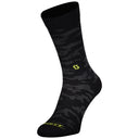 Scott TRAIL CAMO CREW SOCK - Black - Sulphur Yellow 36 - 38 Socken - PeakStyle