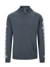 Dale Of Noorwegen GEILO Merino Sweater Heren – Staal – Offwhite – Packshot