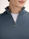 Dale Of Noorwegen GEILO Merino Sweater Heren - Staal - Offwhite - Detail