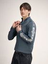 Dale Of Noorwegen GEILO Merino Sweater Heren - Staal - Offwhite - Studio Detail