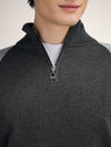Dale Of Noorwegen GEILO Merino Sweater Heren – Donker Houtskool – Rook – Detail