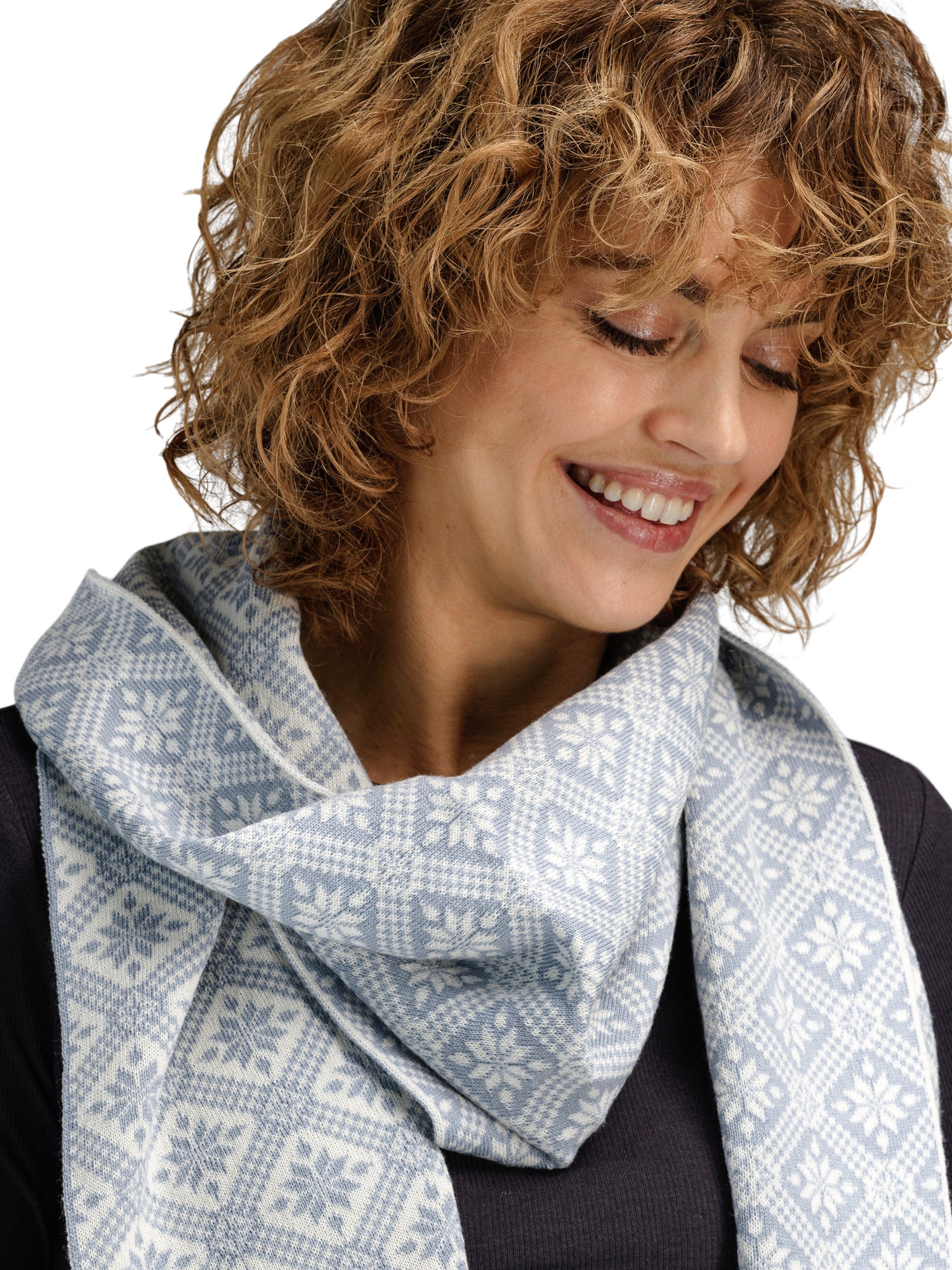 Dale Of Norway CHRISTIANIA SCARF Offwhite Metalgrey One size - PeakStyle