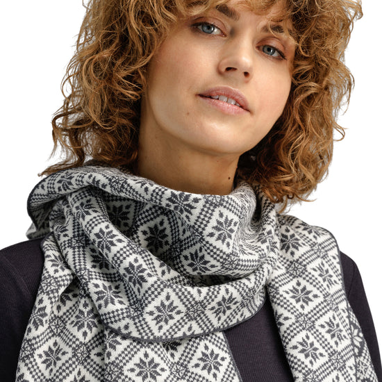 Dale Of Norway CHRISTIANIA SCARF Grey Offwhite One size - PeakStyle