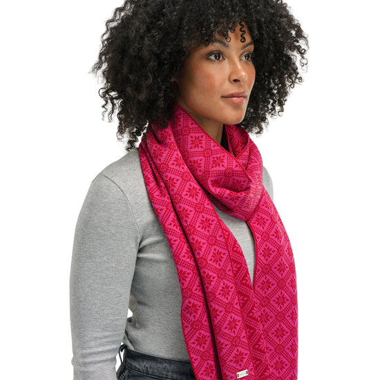 Dale Of Norway CHRISTIANIA SCARF Raspberry Allium One size - PeakStyle