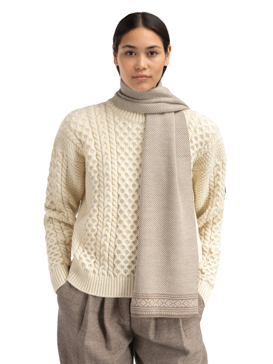 Dale Of Norway CORTINA Merino-Schal – Mountainstone - Offwhite – Studio