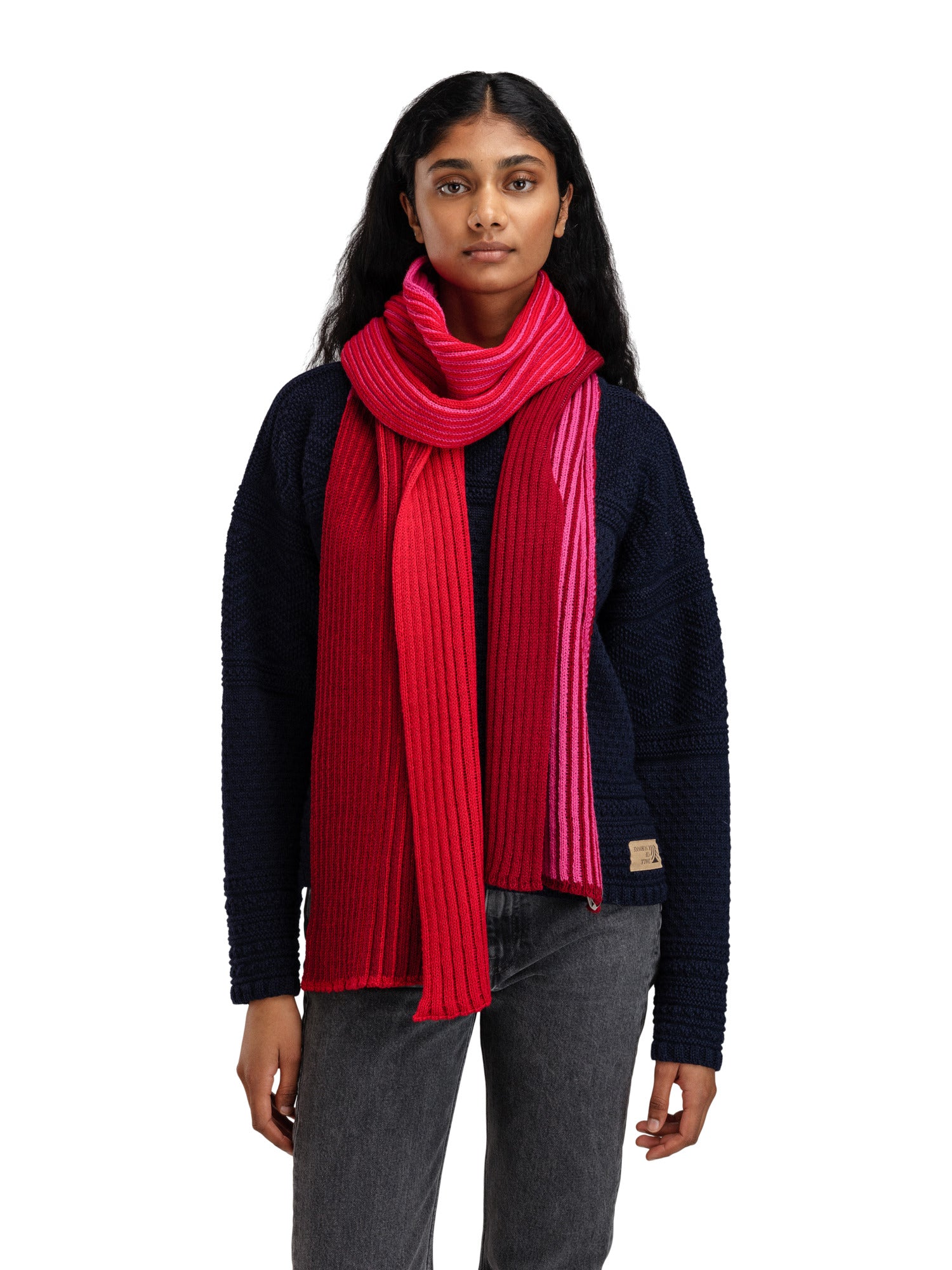 Dale Of Norway SKARSTIND SCARF Redrose Allium Raspberry One size - PeakStyle