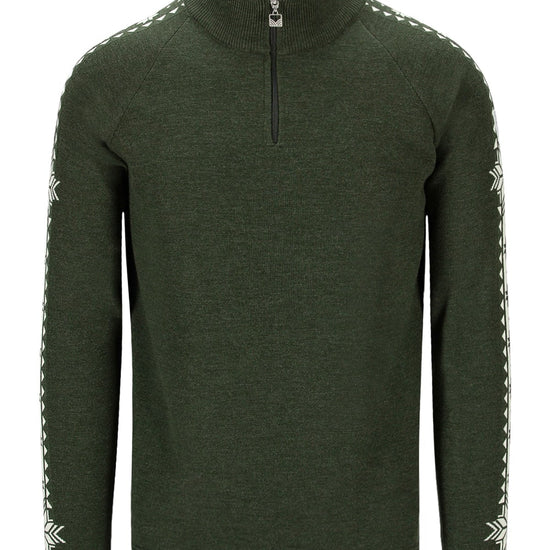 Dale Of Noorwegen GEILO Merino Sweater Heren – Donkergroen – Offwhite – Packshot