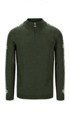 Dale Of Noorwegen GEILO Merino Sweater Heren – Donkergroen – Offwhite – Packshot