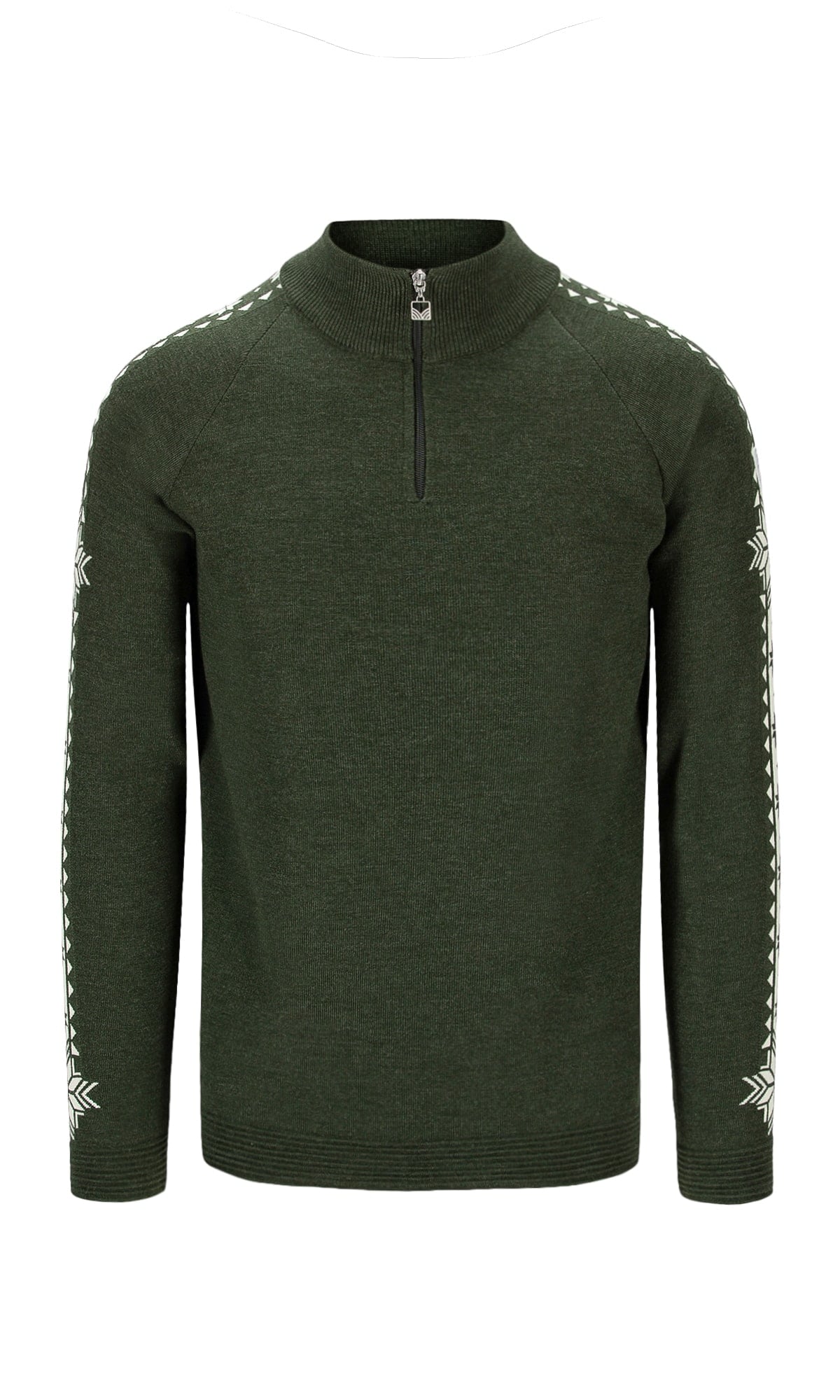 Dale Of Noorwegen GEILO Merino Sweater Heren – Donkergroen – Offwhite – Packshot