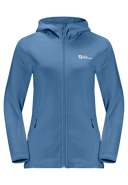 Jack Wolfskin W BAISELBERG HOODED FZ W mid blue 2XL - PeakStyle