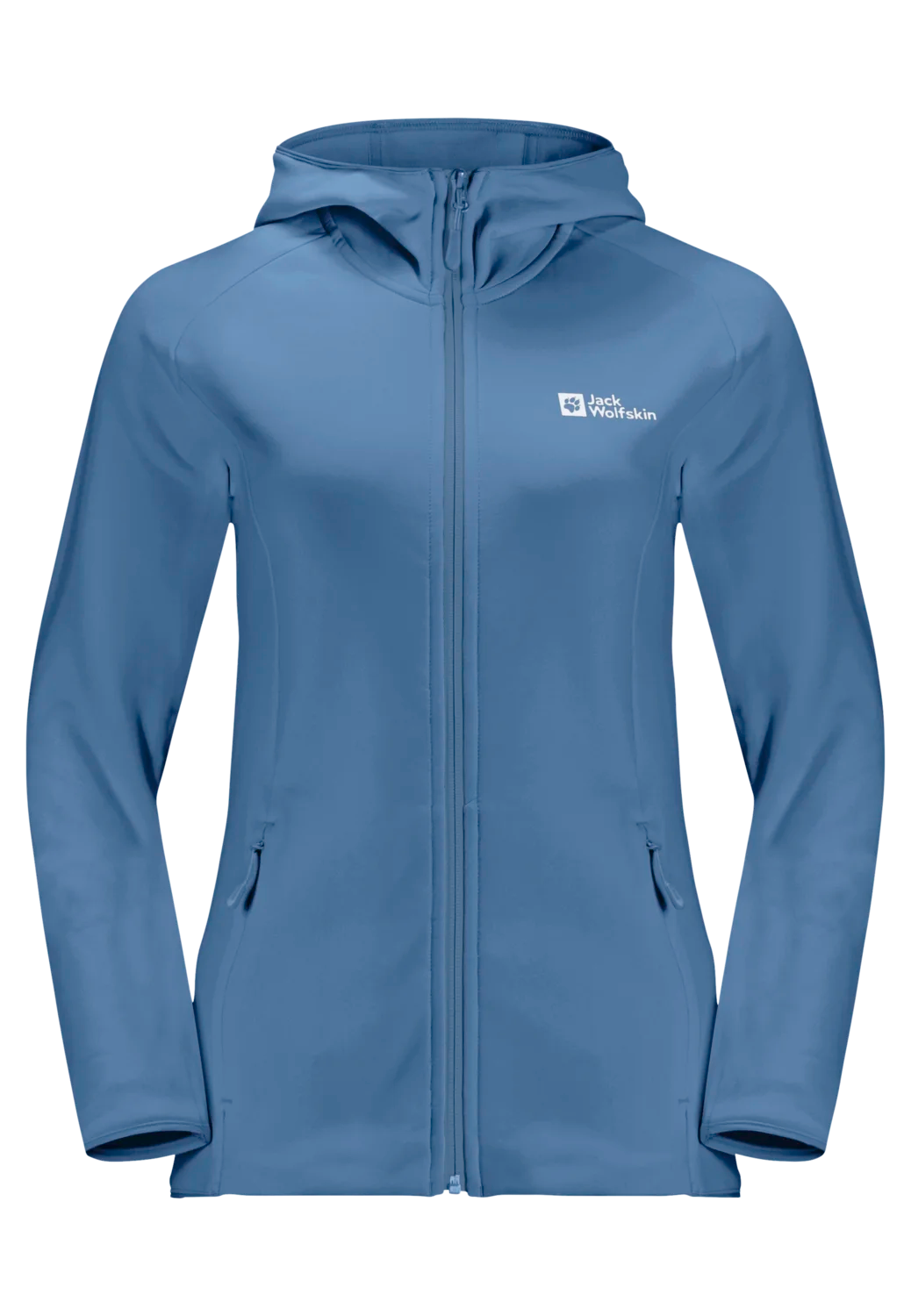 Jack Wolfskin W BAISELBERG HOODED FZ W mid blue 2XL - PeakStyle