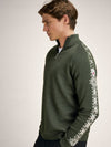 Dale Of Noorwegen GEILO Merino Sweater Heren - Donkergroen - Offwhite - Zijaanzicht