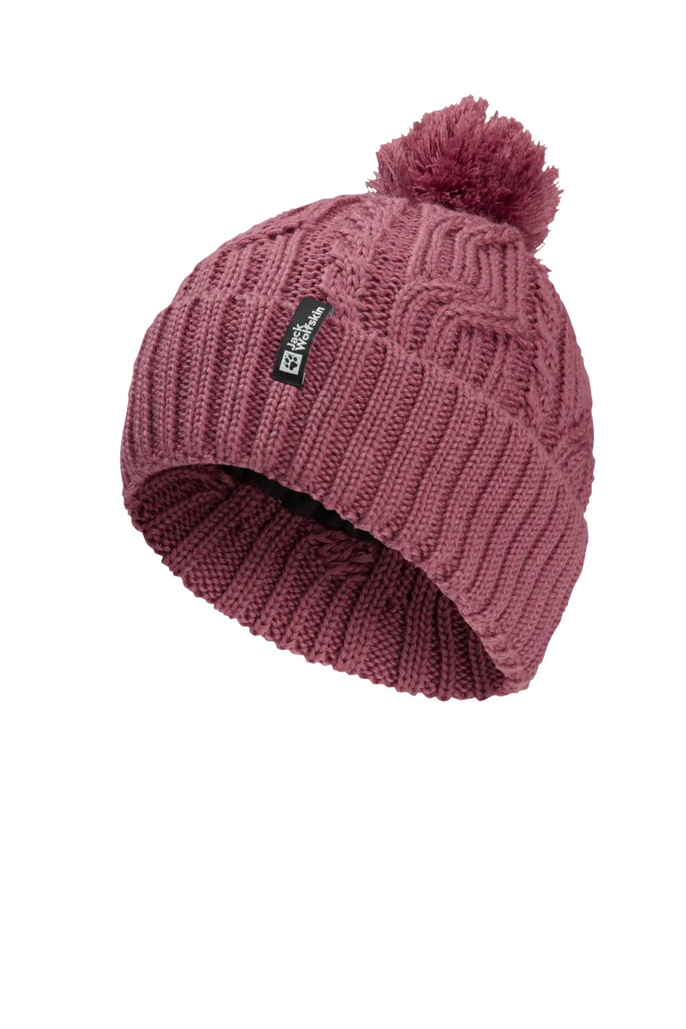 Jack Wolfskin POMPOM BEANIE raisin One Size - PeakStyle