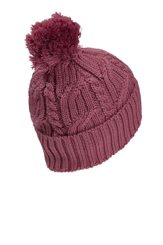 Jack Wolfskin POMPOM BEANIE raisin One Size - PeakStyle