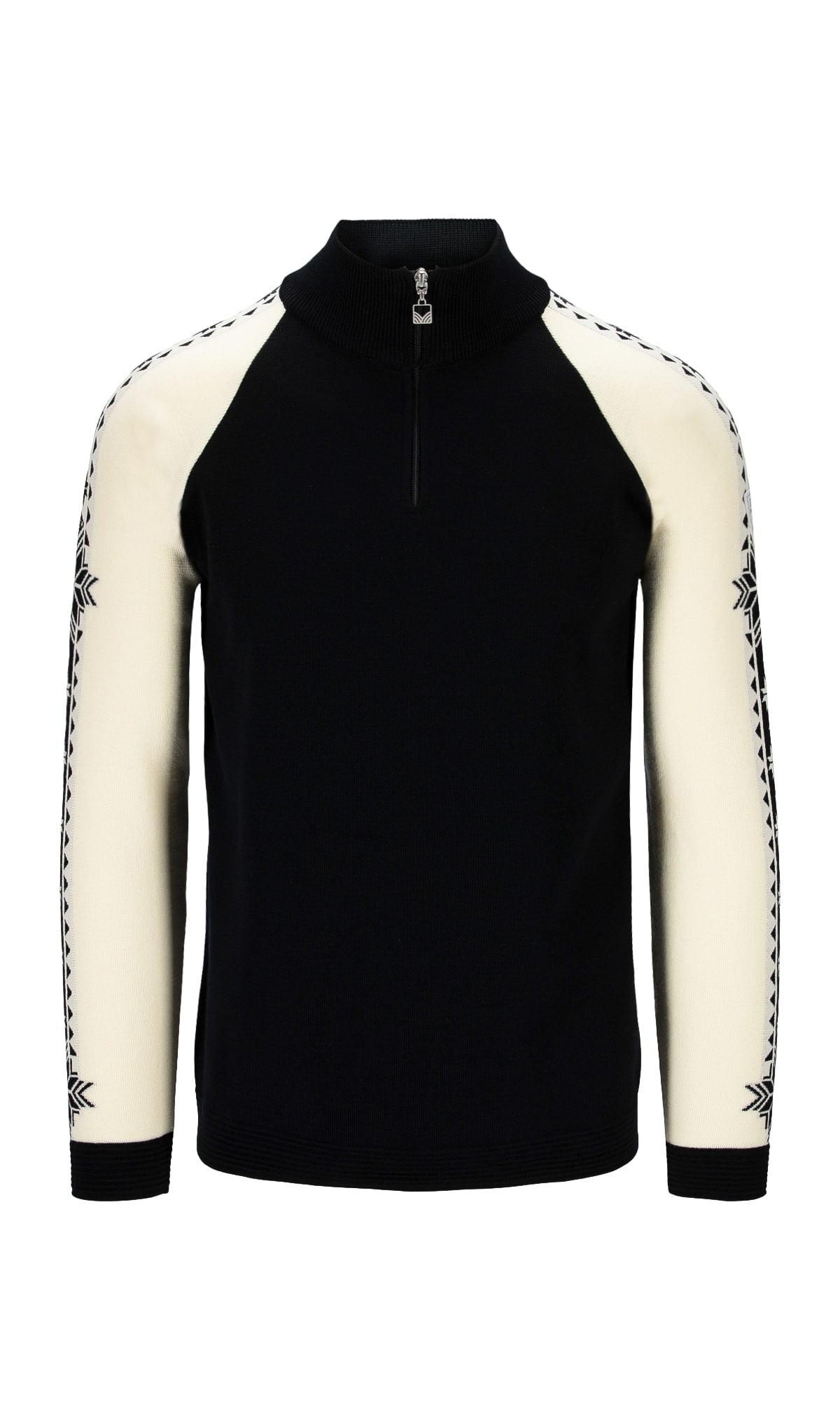 Dale Of Noorwegen GEILO Merino Sweater Heren – Zwart - Offwhite – Packshot