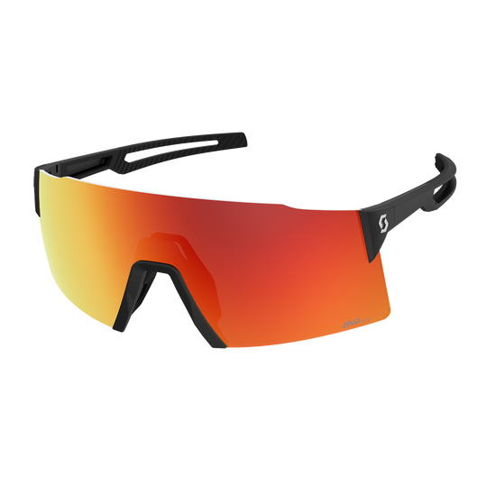 Lunettes de soleil SCOTT Stride Compact – Noir / AMP Rouge Chrome S3