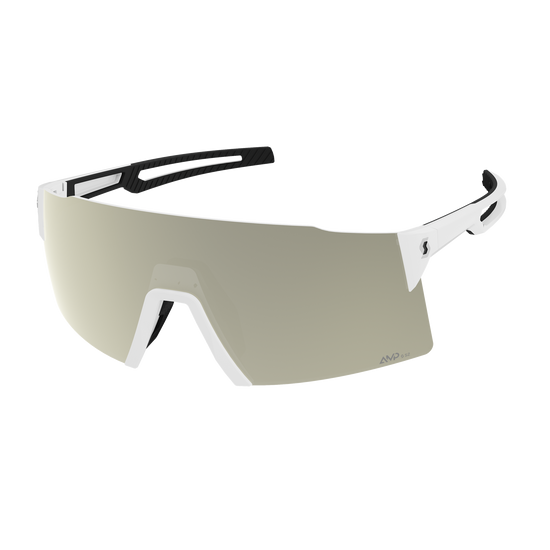 Lunettes de soleil SCOTT Stride Compact – Blanc / AMP White Chrome S2