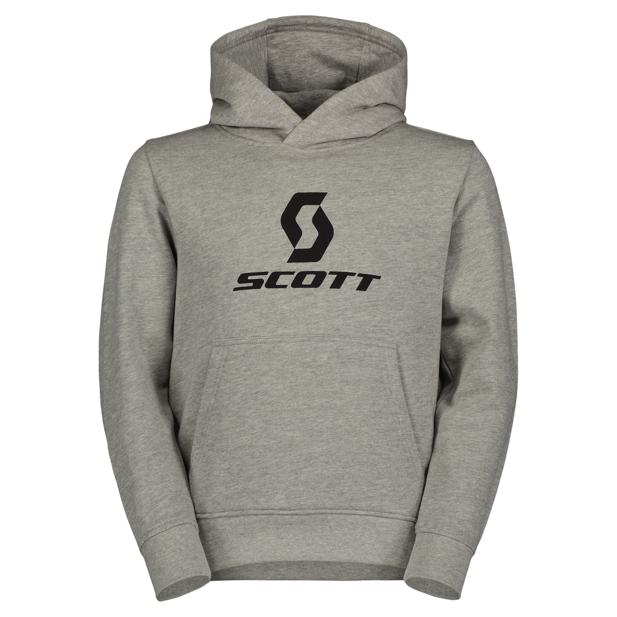 Sweat à capuche SCOTT Icon pour enfants – Gris chiné – Vue de face