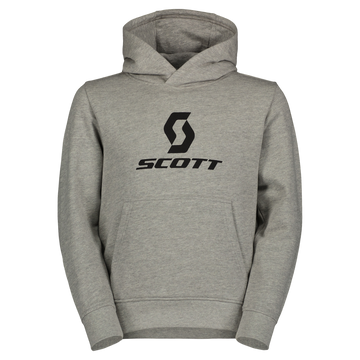 Sweat à capuche SCOTT Icon pour enfants – Gris chiné – Vue de face