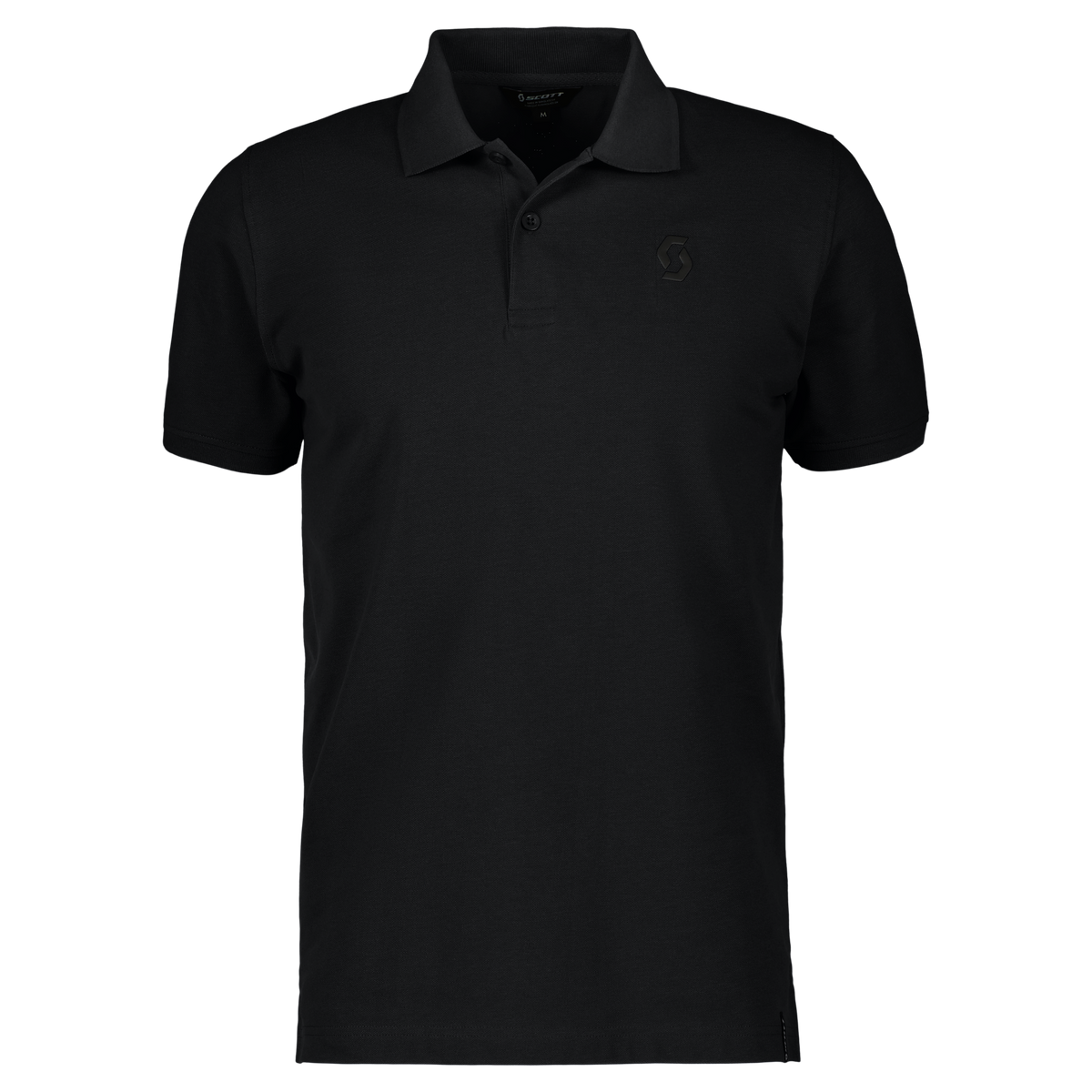 SCOTT Icon Poloshirt Herren – Black Vorderansicht