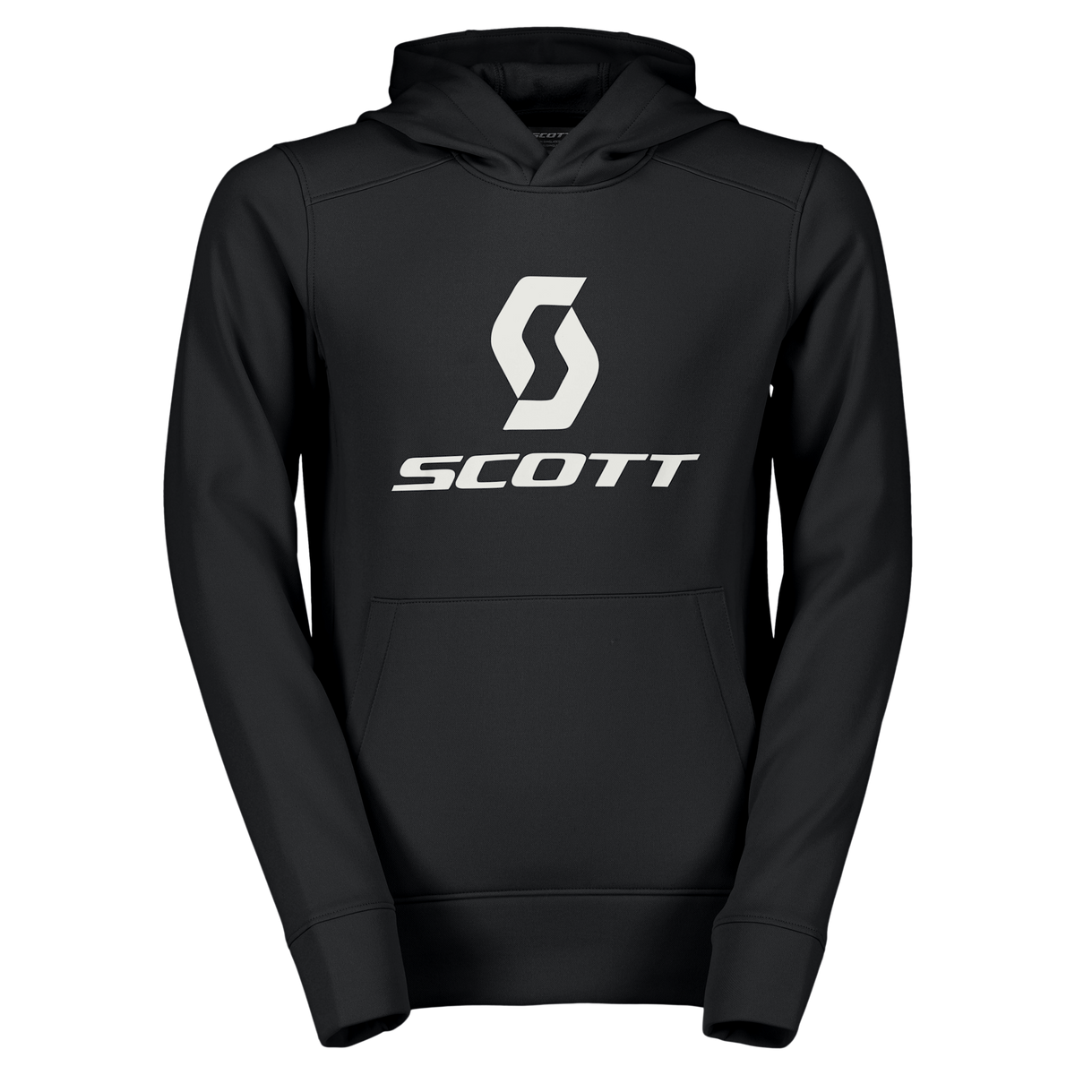 Sweat à capuche SCOTT Icon pour enfants – Noir – Vue de face