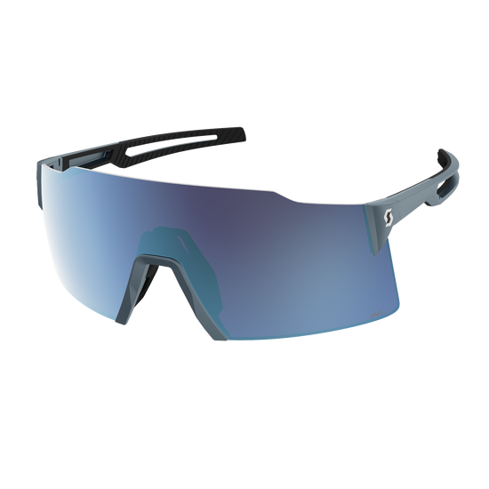 Lunettes de soleil SCOTT Stride – Bleu métallisé / AMP Beryl Blue Chrome S3