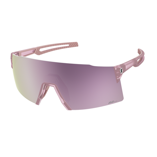 Lunettes de soleil SCOTT Stride Compact – Rose clair / AMP Lavender Chrome S3