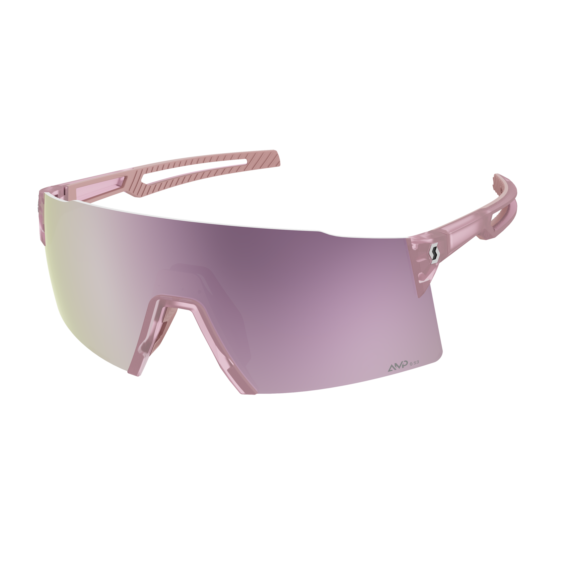 Lunettes de soleil SCOTT Stride Compact – Rose clair / AMP Lavender Chrome S3