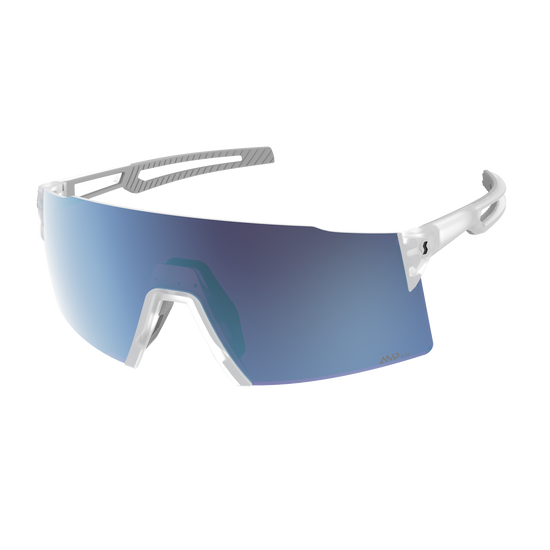 Lunettes de soleil SCOTT Stride Compact – Translucent / AMP Beryl Blue Chrome S3