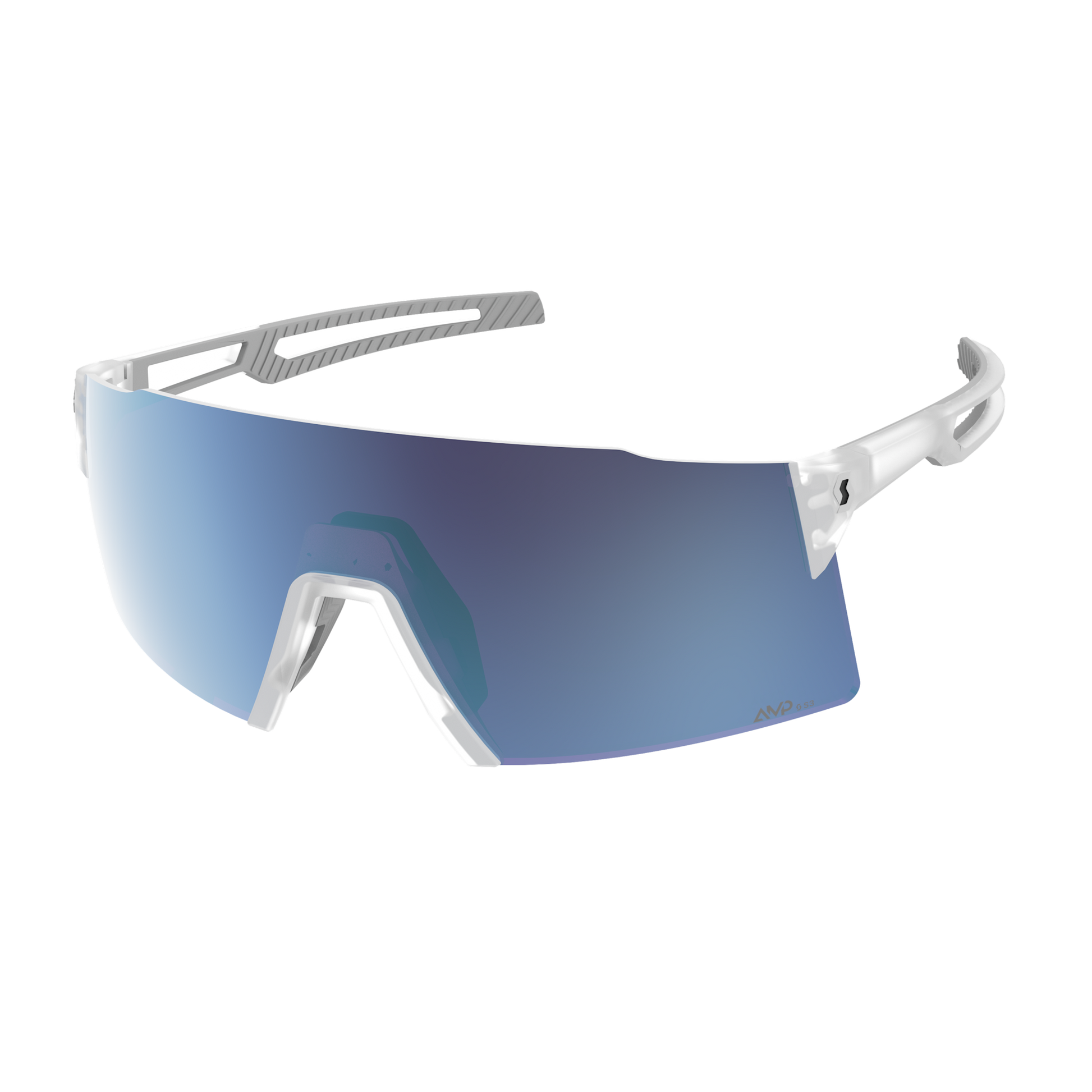 Lunettes de soleil SCOTT Stride Compact – Translucent / AMP Beryl Blue Chrome S3