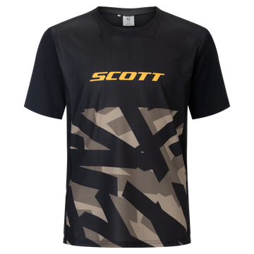 SCOTT Tee Vertic Delta Short Sleeve Kinder – Black – Vorderansicht
