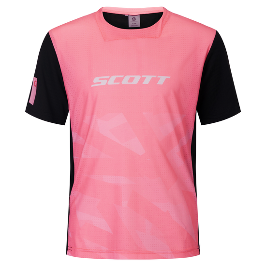 SCOTT Tee Vertic Delta Short Sleeve Kinder – Digital Pink – Vorderansicht