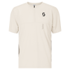 SCOTT Tee Vertic Zip Short Sleeve Herren – Cotton White - Toast Beige – Vorderansicht