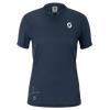 SCOTT Tee Vertic Zip Short Sleeve Damen – Dark Blue – Vorderansicht
