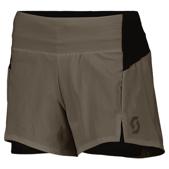 SCOTT W Endurance Tech Hybrid Shorts – Wood Grey - Black