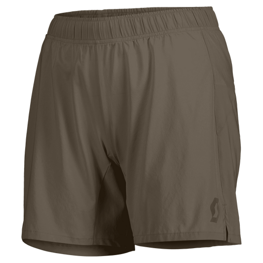 SCOTT Endurance LT Laufshorts Damen – Wood Grey Vorderansicht