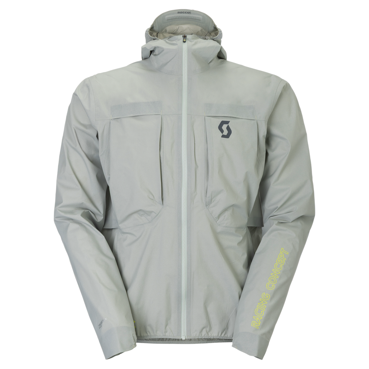 SCOTT Endurance SL Waterproof Running Jacket Men – Spray Gray Front View