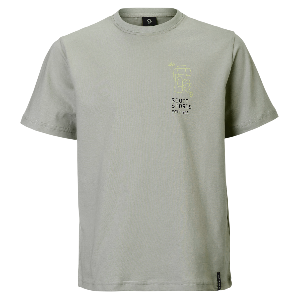 SCOTT Graphic Short Sleeve für Kinder – Spray Grey – Vorderansicht
