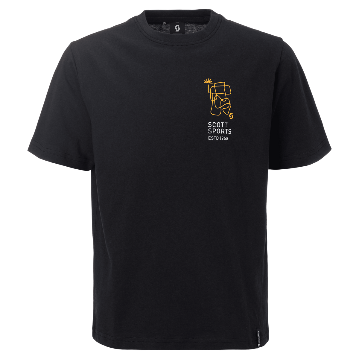 SCOTT Graphic Short Sleeve für Kinder – Black – Vorderansicht