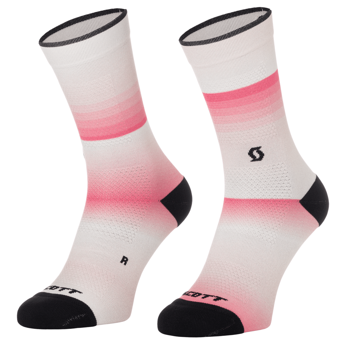 SCOTT Gradient Stripes Crew-Socken – Digital Pink - White – Ansicht 1