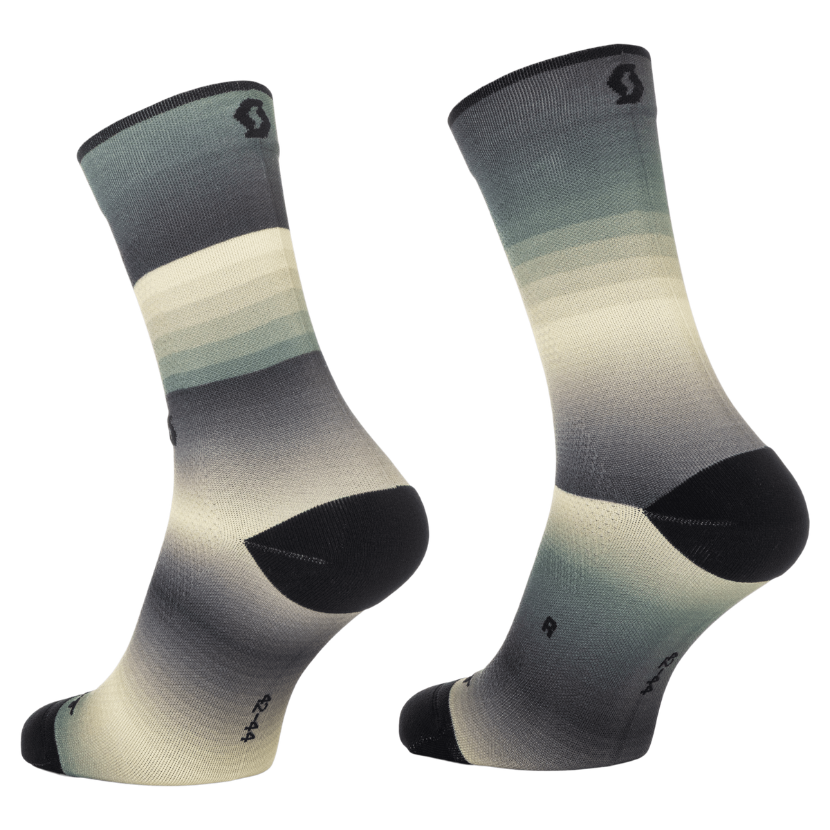 SCOTT Gradient Stripes Crew-Socken – Tranquil Green - Acid Yellow – Ansicht 2