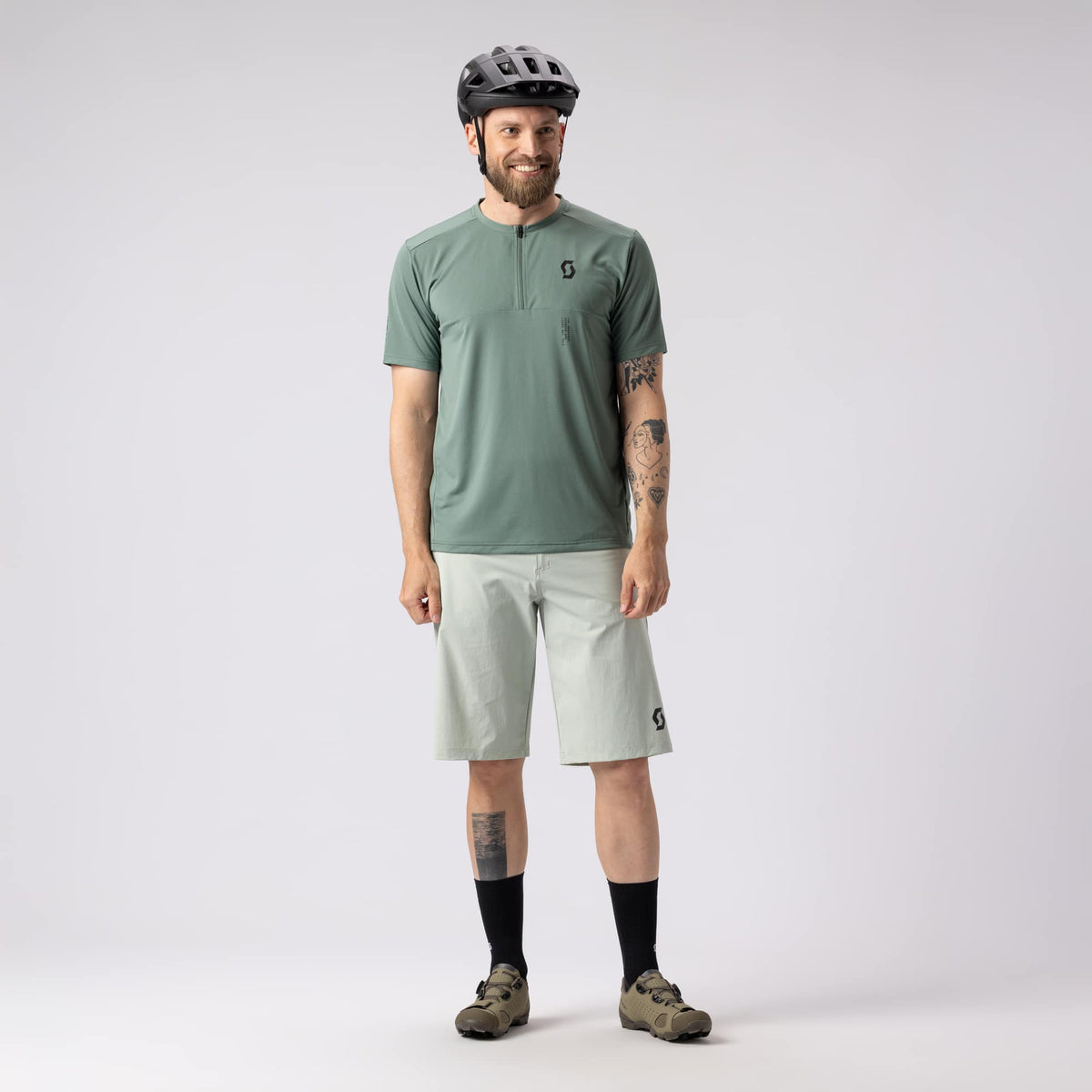 SCOTT Tee Vertic Zip Short Sleeve Herren – Lifestyle 1