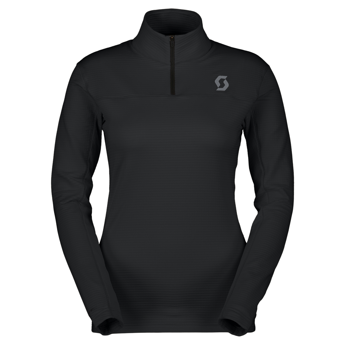 Jersey de capa intermedia SCOTT Defined Light para mujer – Negro – Vista frontal