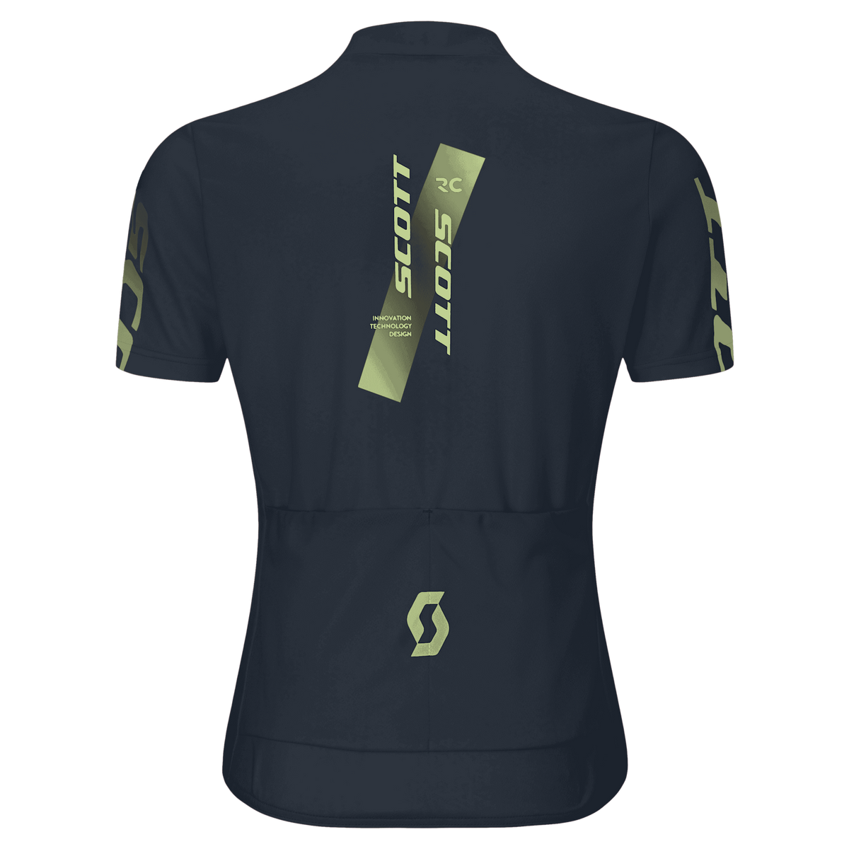 SCOTT Jersey Short Sleeve Kinder – Dark Blue - Acid Yellow – Rückansicht