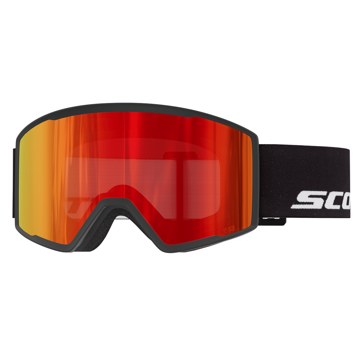 SCOTT Trace Pro Skibrille – Black - Red Chrome S3 – Ansicht 1